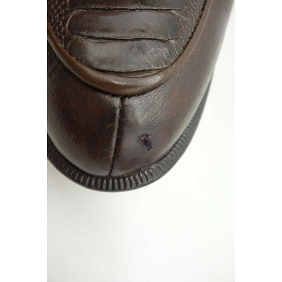 Brown Leather Smooth Ostrich Claw Leg Tassel Slip On Loafers Shoes Men\'s 10 D main image 7
